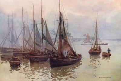 Fluss Themse: Die Garnelenflotte, Gravesend von Ernest William Haslehust