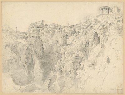 Blick auf Tivoli mit dem Tempel der Sibylle von Ernst Fries