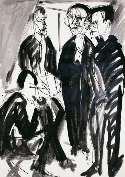 Künstler und Die Brücke Gruppe in Dresden von Ernst Ludwig Kirchner