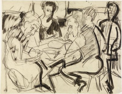 Bauernfamilie am Tisch von Ernst Ludwig Kirchner