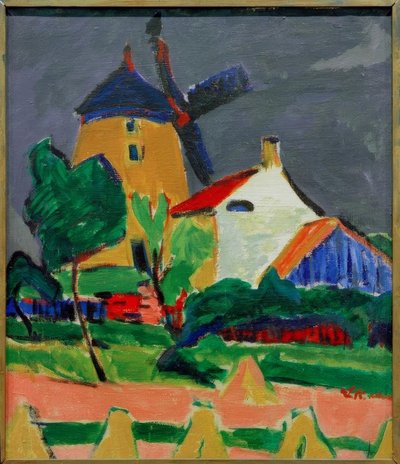 Die Windmühle bei Moritzburg von Ernst Ludwig Kirchner