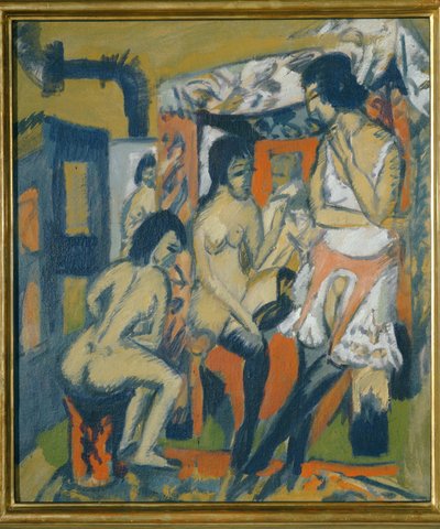 Aktstudien im Atelier von Ernst Ludwig Kirchner