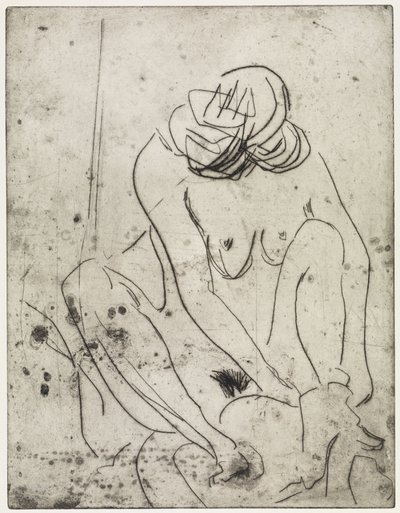 Sich abtrocknendes Mädchen von Ernst Ludwig Kirchner
