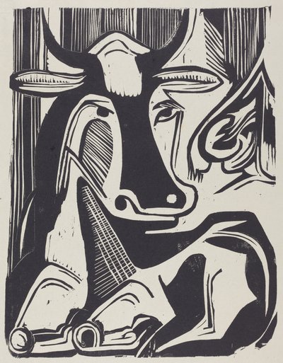 Die große liegende Kuh von Ernst Ludwig Kirchner