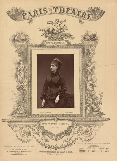 Pariser Theater: Hyacinthe Derval von Etienne Carjat