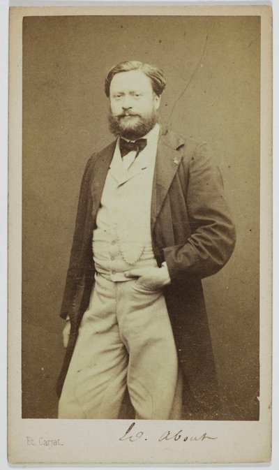 Porträt von Edmond About (1828-1885), Romancier, Polemiker von Etienne Carjat