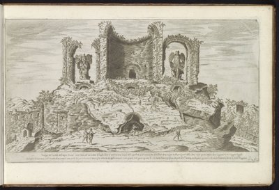 Ruinen der Trophäen des Marius in Rom von Etienne Duperac