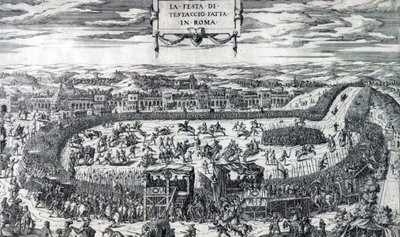 Festa di Testaccio 1554 von Etienne Duperac