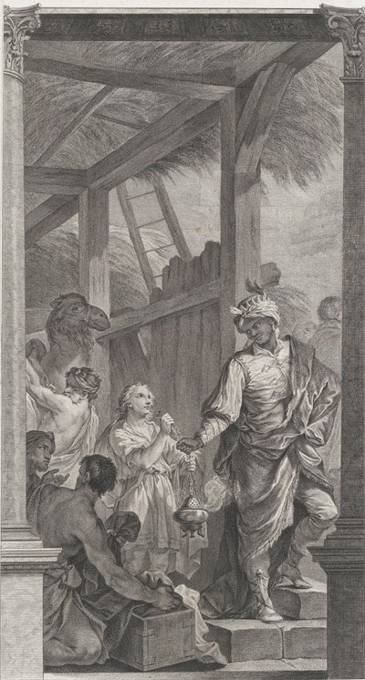 Die Kapelle der Enfants-Trouvés in Paris: Der König Balthasar und sein Gefolge, 1752 von Etienne Fessard