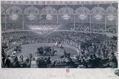 Pferdeshow im Franconi-Zirkus, Champs Elysees, Paris von Eugene Louis Lami