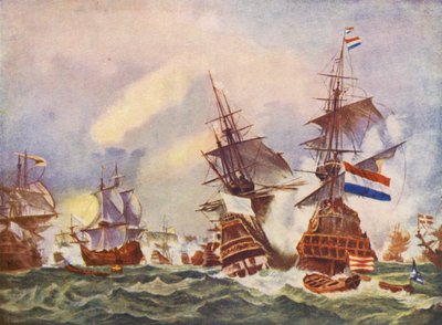 Ein Seegefecht vor Texel von Eugene (after) Isabey