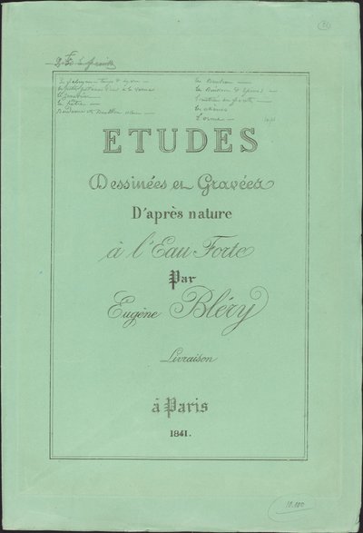 Gezeichnete und gravierte Studien nach der Natur von Eugene Bléry