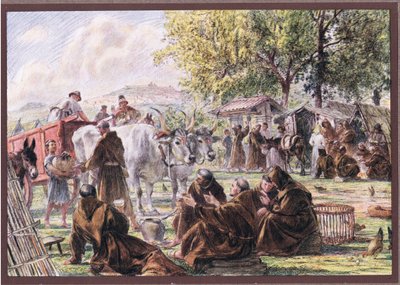Das Kapitel von St. Maria der Engel bei Assisi von Eugene Burnand