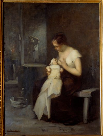 Stillende Frau von Eugène Carrière