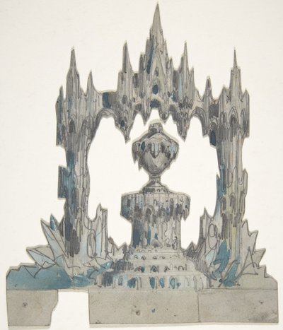 Entwurf für ein Bühnenbild an der Opéra, Paris, 1830-90 von Eugene Ciceri