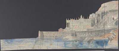 Entwurf für ein Bühnenbild an der Opéra, Paris, 1830-90 von Eugene Ciceri