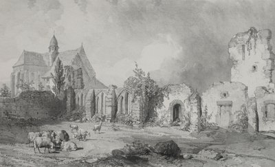 Malerische und romantische Reisen im alten Frankreich. Bretagne: Abtei von Relec von Eugene Ciceri