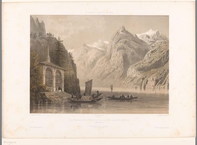 Blick auf die Tellskapelle am Vierwaldstättersee von Eugene Ciceri