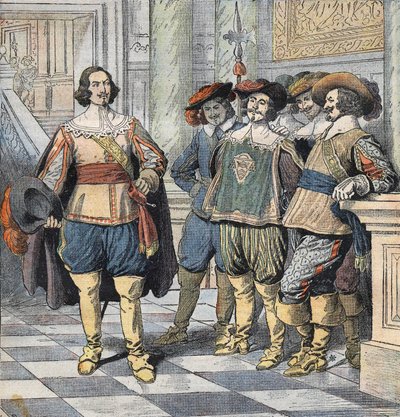 Illustration für "Les Trois Mousquetaires", Anfang des 20. Jahrhunderts von Eugene Damblans