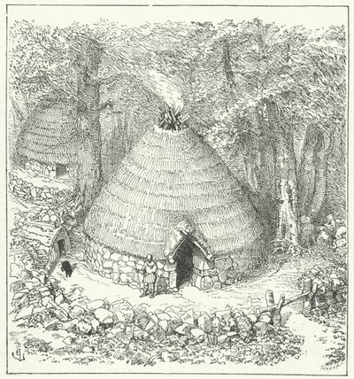 Alte pelasgische Hütte von Eugene Emmanuel after Viollet le Duc