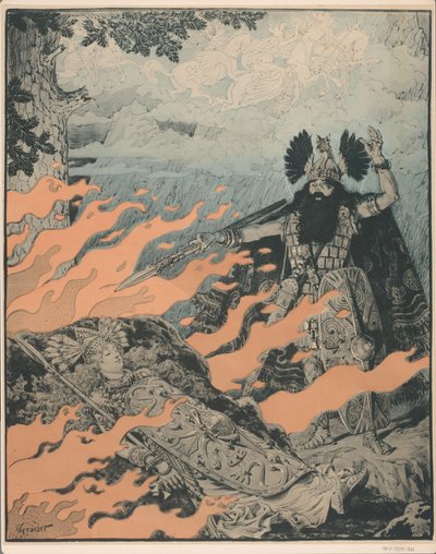Plakat für Die Walküre von Richard Wagner von Eugene Grasset