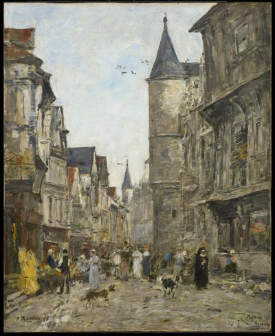 Rue Saint-Romain, Rouen von Eugene Louis Boudin