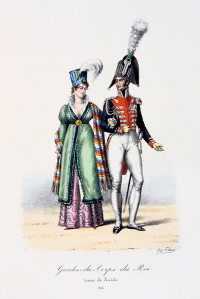 Gardes-du-Corps de Roi, tenue de société, 1814 von Eugene Titeux