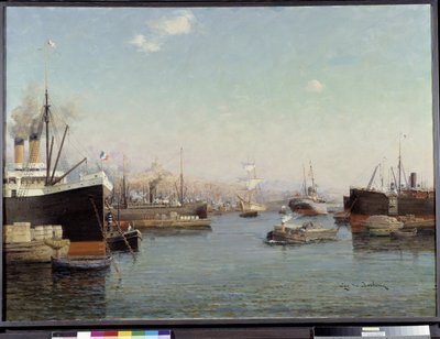 Der Hafen von La Joliette von Eugene de Barberis
