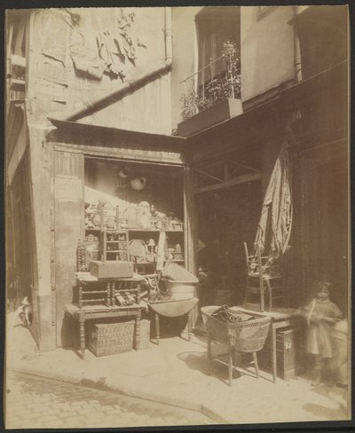 Trödler, eine Ecke der Rue Beaubourg, 8. (4) von Eugène Atget