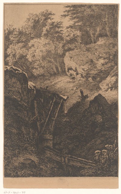 Landschaft mit hölzernem Bewässerungssystem von Eugène Bléry (possibly)