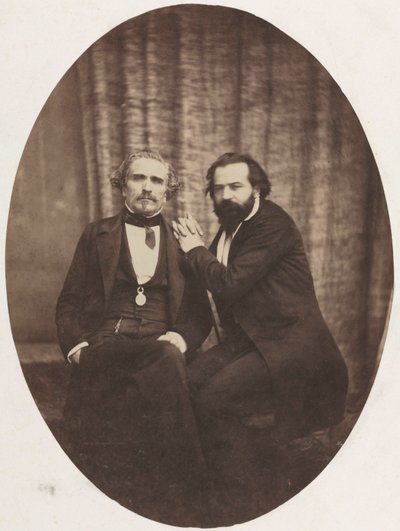 Porträt des Schauspielers Pierre Bocage und Freund, um 1860 von Eugène Colliau