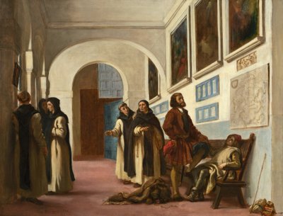 Christoph Kolumbus und sein Sohn in La Rábida von Eugène Delacroix