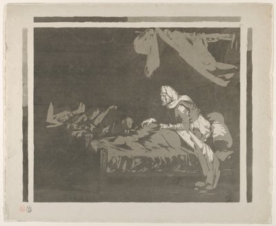 Innenansicht eines Militärkrankenhauses von Eugène Delacroix