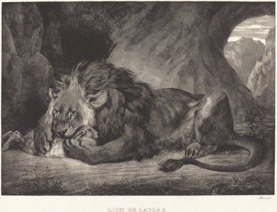 Löwe des Atlasgebirges (Löwe des Atlas) von Eugène Delacroix