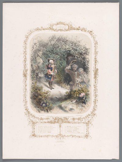 Zwei Liebende grüßen Cupido von Eugène Guérard