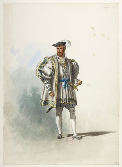 Btv1b84558104 04 - Saint-Saëns - Henry VIII - Kostümentwürfe - Lacoste - 4. Herr von Eugene Lacoste