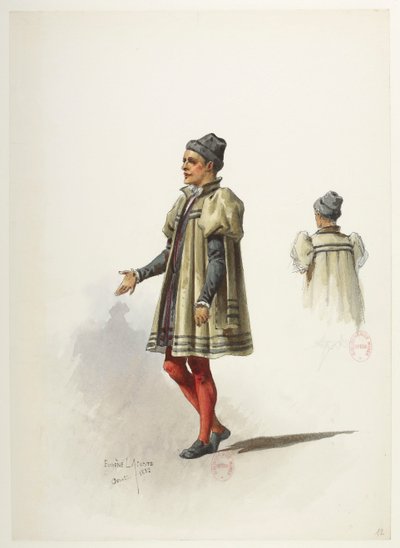 Btv1b84558104 12 - Saint-Saëns - Henry VIII - Kostümentwürfe - Lacoste - 12. Kostüm von Eugene Lacoste