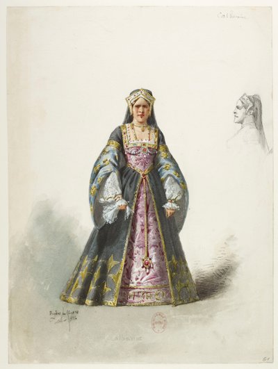 Saint-Saëns - Henry VIII - Kostümentwürfe - Lacoste - Catherine von Eugene Lacoste
