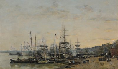 Der Hafen von Bordeaux, gesehen vom Quai des Chartrons von Eugene Louis Boudin
