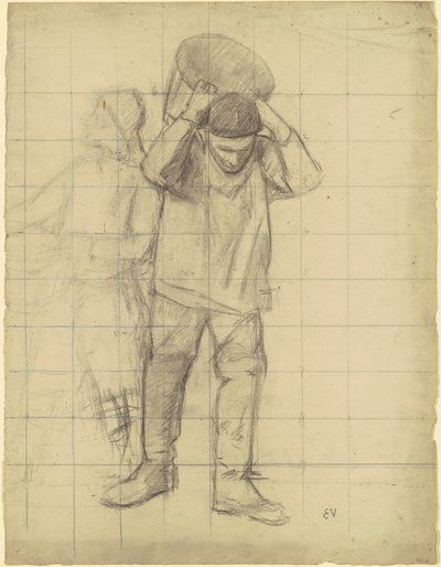 Studie für "Pêcheurs de la mer du Nord" (Studie für "Fischer der Nordsee") von Eugène Vail