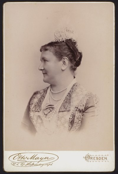 Porträt, letzte Königin von Sachsen, ehemals Prinzessin Carol von Schweden (s/w Foto) von European Photographer