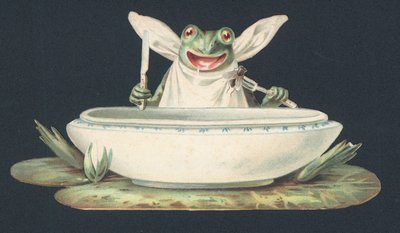 Ein Frosch frisst eine Fliege von European School