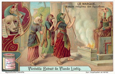 Alte ägyptische religiöse Masken von European School