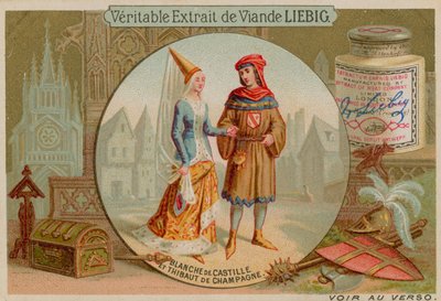 Blanche von Kastilien und Theobald von Champagne von European School