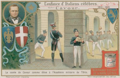 Camillo Benso, Graf von Cavour, studiert an der Militärakademie in Turin von European School