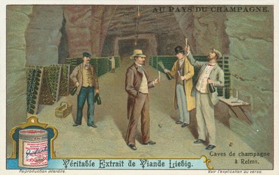 Champagner, Liebig-Karte, frühes 20. Jahrhundert von European School