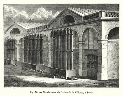 Kondensator der Fabrik von La Villette, in Paris von European School