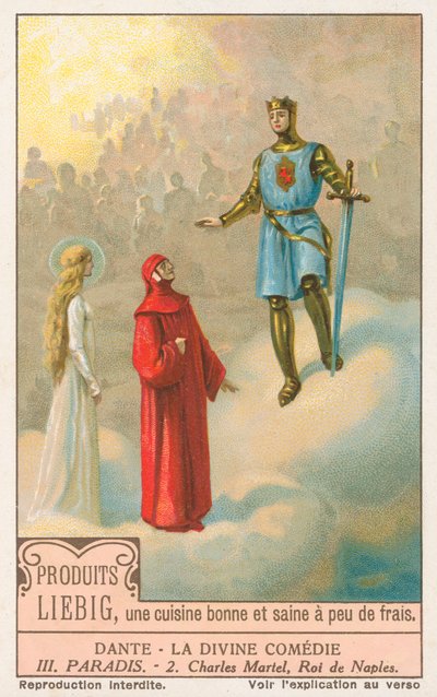 Dante, Die Göttliche Komödie, Liebig-Karte, frühes 20. Jahrhundert von European School