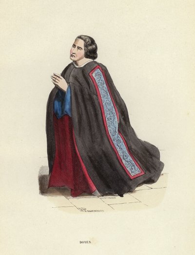 Doyen (farbige Gravur) von European School