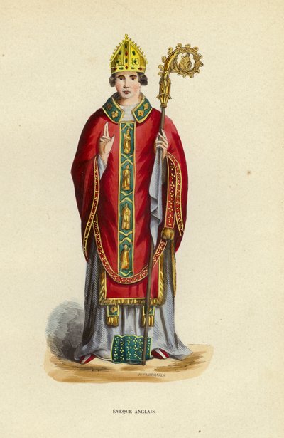 Englischer Bischof (farbiger Stich) von European School
